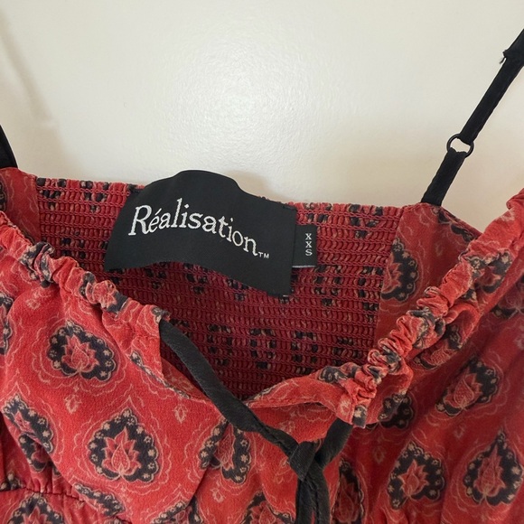 Realisation Par Stylish Red Patterned Dress - Picture 2 of 4